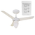 Ventilador de teto moderno Aliseu Iceberg com 3 hélices e controle de parede. Lustres Gênesis Site online venda de Lustres e Iluminação