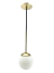 Pendente Moderno Naikt Globo Leitoso de Ø10cm em metal dourado e vidro fosco Lustres Gênesis loja online de Lustres e Iluminação Decorativa