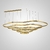 Imagem do Lustre Pendente Moderno Arcos 3 anéis Ø120x95x70cm Dourado para Quartos, Sala de Jantar e Sala de Estar - CD20224022D