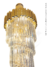 Lustre Pendente de Cristal Contemporâneo Royale Detalhes Dourado 240cm Para Casas Pé Direito Duplo e Alto - Sindora • DCD06522