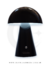 Luminária abajur preto Mush da Sindora, ideal para cabeceira de cama e leitura, com bateria recarregável. Lustres Gênesis Site online venda de Lustres e Iluminação