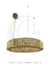 Lustre Pendente com Cristal Decorado e LED Luna Dourado Lustres Gênesis loja online venda de Lustres e Iluminação