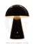 Luminária abajur preto Mush da marca Sindora, ideal para cabeceira de cama e leitura. Lustres Gênesis Site online venda de Lustres e Iluminação