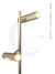 Coluna Moderna Judge Dourado com LED para Leitura, Quartos, Escritórios e Áreas Internas - Sindora • DCD01833