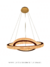 Lustre Pendente Moderno Aliança com 2 anéis em dourado, ideal para quartos, sala de jantar, lavabo e sala de estar. DCD015078  Lustres Gênesis - o melhore site da Internet para comprar Lustre