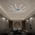 Lustre Plafon LED Astérik Moderno instalado em sala de estar elegante. Lustres Gênesis loja online de Lustres e Iluminação Decorativa. 