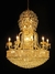 Lustre de Cristal Clássico Cuba Dourado com Cristais Transparentes iluminado Lustres Gênesis loja online de Lustres e Iluminação Decorativa