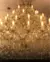 Lustre de cristal transparente Maria Thereza com 66 braços cromados, ideal para pé direito duplo, buffet e palácios. Lustres Gênesis Site online venda de Lustres e Iluminação