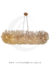 Lustre pendente de cristal retangular Dente de Leão, 120x40cm, ideal para salas de jantar e estar. Lustre pendente de cristal retangular Linha dente de leão Ninho, ideal para salas de jantar e estar. Comprar lustre na Gênesis Online