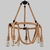 Lustre pendente rústico com 6 cordas de sisal e lâmpadas, ideal para áreas gourmet e salas de estar Lustres Gênesis loja online de Lustres e Iluminação Decorativa