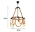Lustre pendente rústico com 6 cordas de sisal e lâmpadas, ideal para área gourmet, quartos, sala de jantar, sala de estar e balcão. Lustres Gênesis loja online de Lustres e Iluminação Decorativa