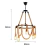 Lustre pendente rústico com 6 cordas de sisal e lâmpadas, ideal para área gourmet, quartos, sala de jantar, sala de estar e balcão. Lustres Gênesis loja online de Lustres e Iluminação Decorativa