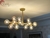 Lustre Pendente Dourado Fosco Grape Branco Leitoso para Sala de Jantar - ZR034-BZ-W - Lustres Gênesis • O seu Novo Brilho!