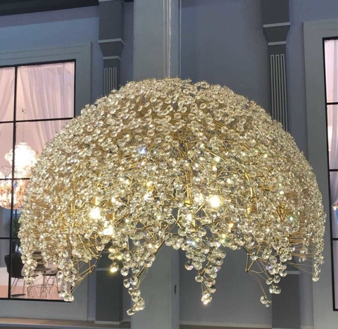Lustre Pendente Meia Lua de Cristal Lustres Gênesis loja online de Lustres e Iluminação Decorativa