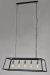 Luminária de teto pendente rústico trapeze preto com cinco lâmpadas Lustres Gênesis loja online de Lustres e Iluminação Decorativa.