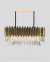 Lustre Pendente de cristal Legitimo retangular dourado com design moderno, ideal para sala de jantar, quarto e comércios, da marca Sindora. DCD03907  Lustres Gênesis - o melhore site da Internet para comprar Lustre Sindora