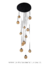 Lustre pendente Orbe com 12 globos fumê espelhado, ideal para pé direito duplo. Lustres Gênesis Site online venda de Lustres e Iluminação