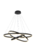 Lustre pendente Aliance com três anéis de LED em bronze, ideal para sala de jantar e sala de estar. Lustres Gênesis loja online de Lustres e Iluminação Decorativa