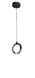 Pendente Moderno de LED Mercúrio Preto com design circular, ideal para cabeceira de cama, balcão de cozinha e lavabo.