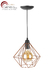 Pendente Aramado Diamante Cobre para balcão e lavabos Lustres Gênesis loja online de Lustres e Iluminação Decorativa. 