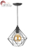 Pendente Aramado Diamante Preto para balcão e lavabos Lustres Gênesis loja online de Lustres e Iluminação Decorativa. 