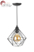 Pendente Aramado Diamante Preto Para Balcão Lavabos e Áreas Gourmet. Lustres Gênesis loja online de Lustres e Iluminação Decorativa. 
