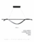 Lustre Pendente de LED Moderno Ballet Preto, comprimento de 100cm, com design elegante e iluminação de 3.000K Lustres Gênesis Site online venda de Lustres e Iluminação Decorativa