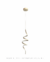 Pendente moderno de LED Sigma dourado, design espiral, ideal para cabeceira de cama e balcão de cozinha. Lustres Gênesis loja online de Lustres e Iluminação Decorativa