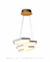 Lustre pendente de LED moderno com design colmeia dourado, ideal para sala de jantar e estar. Lustres Gênesis loja online de Lustres e Iluminação Decorativa