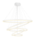 Lustre pendente moderno de LED com cinco anéis em espiral, ideal para pé direito duplo. Lustres Gênesis Site online venda de Lustres e Iluminação