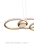 Lustre pendente de LED moderno Aliance da Nitrolux, modelo LP-020A, em design elegante com anéis entrelaçados. Lustres Gênesis loja online venda de Lustres e Iluminação