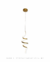 Pendente Moderno de LED Sigma Dourado em formato espiral. Lustres Gênesis loja online de Lustres e Iluminação Decorativa