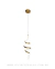 Pendente Moderno de LED Sigma Dourado em formato espiral. Lustres Gênesis loja online de Lustres e Iluminação Decorativa
