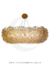 Lustre Pendente Retangular de Cristal Ø80x40x20 Dente de Leão Ninho Para Sala de Jantar e Estar. LUstres Gênesis o melhor site para comprar lustre Online e Luminarias.