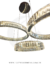 Lustre pendente de cristal com três anéis dourados, ideal para pé direito duplo ou alto. Lustres Gênesis Site online venda de Lustres e Iluminação