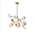 Lustre pendente Galáxia Dourado com design moderno, ideal para sala de jantar Lustres Gênesis loja online de Lustres e Iluminação Decorativa
