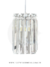 Luminária pendente de cristal Bastro com dimensões de 12x12cm, ideal para cabeceira de cama, lavabo e balcão de cozinha.