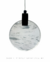 Pendente Moderno de LED Blackmoon com design circular e acabamento em vidro transparente. Lustres Gênesis loja online de Lustres e Iluminação Decorativa