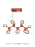 Lustre Pendente Moderno Molécula DNA Base Rose Gold 12 Globos Para Mesa de Jantar e Quartos - StudioLuce o PD1298