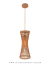 Luminária pendente de rattan com detalhes em madeira, design moderno e elegante. Lustres Gênesis Site online venda de Lustres e Iluminação