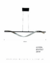 Lustre pendente de LED moderno Nuto preto com design elegante e minimalista, ideal para salas de jantar e estar. Lustres Genesis loja online de Lustres e Iluminação Decorativa