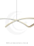 Pendente Moderno de LED Ave Dourado de 110cm da Nitrolux com design elegante e curvado.