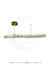 Lustre pendente de cristal de LED Wave, ideal para sala de jantar ou escritório, modelo PE-198/24.100DO.