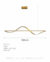 Lustre Pendente de LED Moderno Sigma Dourado de 120cm com design elegante e iluminação eficiente para diversos ambientes. DCD03214  Lustres Gênesis - o melhore site da Internet para comprar Lustre