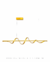 Lustre Pendente de LED Moderno Sound 120cm Dourado Lustres Genesis loja online de Lustres e Iluminação Decorativa