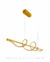 Lustre Pendente de LED Moderno Sound Dourado 100cm para Sala de Jantar, Quartos, Sala de Estar e Escritórios - Sindora • DCD03248 - Lustres Gênesis • O seu Novo Brilho!