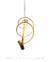 Lustre pendente de LED moderno dourado com design espiral para sala de jantar e estar. Lustres Gênesis Site online venda de Lustres e Iluminação Decorativa