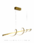 Lustre Pendente de LED Moderno Sound Dourado 100cm para Sala de Jantar, Quartos, Sala de Estar e Escritórios - Sindora • DCD03248 - comprar online