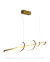 Lustre Pendente de LED Moderno Sound Dourado 100cm para Sala de Jantar, Quartos, Sala de Estar e Escritórios - Sindora • DCD03248 - comprar online