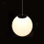 Luminária de Teto Pendente Esfera Branca Ø120cm Para Escadas e Salas de Pé Direito Duplo e Alto.